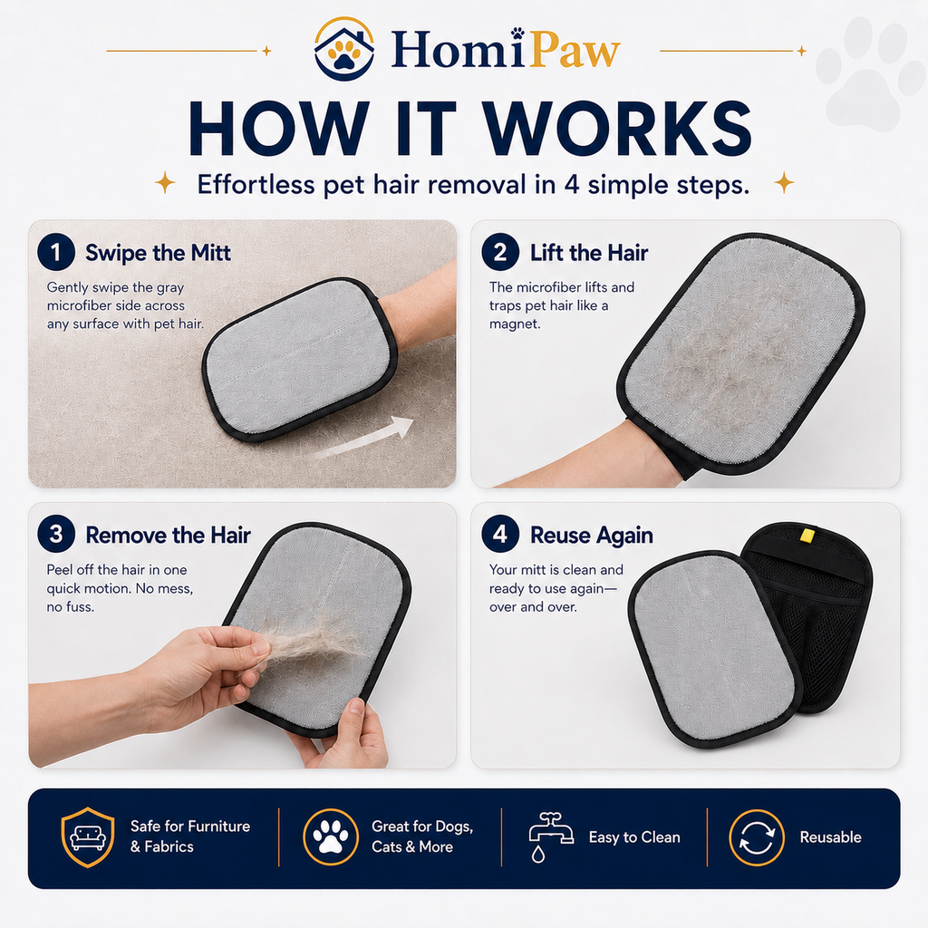 Homipaw Reusable Pet Hair Remover Mitt